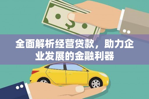 玉东全面解析经营贷款，助力企业发展的金融利器