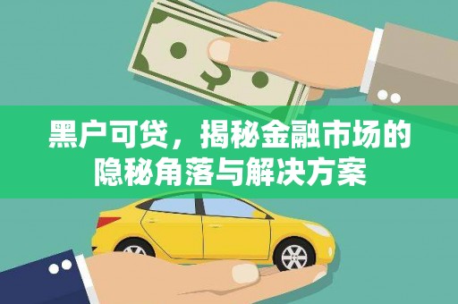 玉东黑户可贷，揭秘金融市场的隐秘角落与解决方案