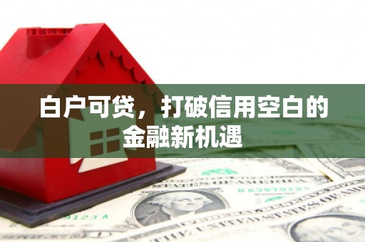 玉东白户可贷，打破信用空白的金融新机遇