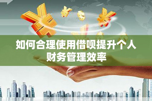 玉东如何合理使用借呗提升个人财务管理效率
