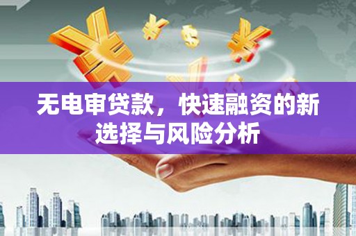 玉东无电审贷款，快速融资的新选择与风险分析