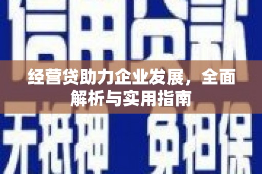 玉东经营贷助力企业发展，全面解析与实用指南