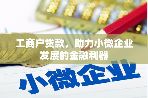 玉东工商户贷款，助力小微企业发展的金融利器