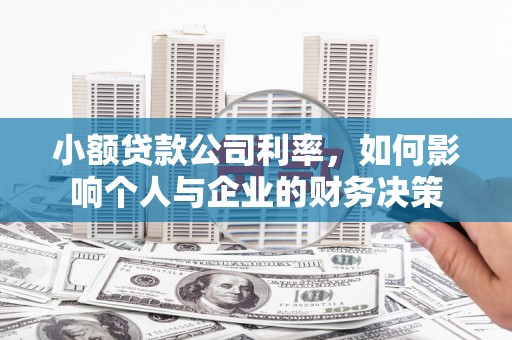 玉东小额贷款公司利率，如何影响个人与企业的财务决策