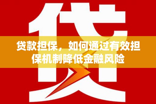 玉东贷款担保，如何通过有效担保机制降低金融风险