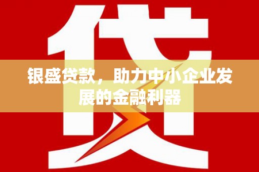 玉东银盛贷款，助力中小企业发展的金融利器
