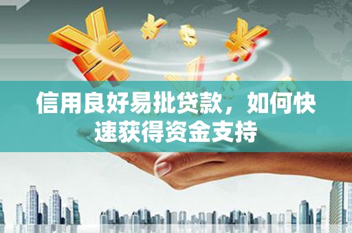 玉东信用良好易批贷款，如何快速获得资金支持