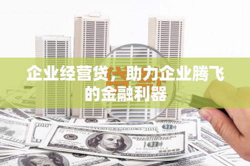 玉东企业经营贷，助力企业腾飞的金融利器