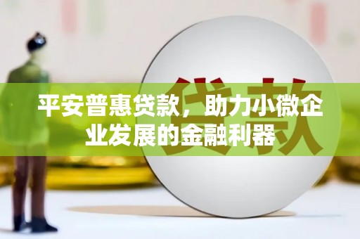 玉东平安普惠贷款，助力小微企业发展的金融利器
