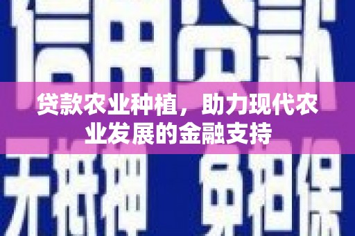 玉东贷款农业种植，助力现代农业发展的金融支持